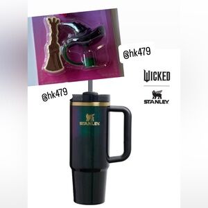 Stanley Wicked Elphaba 30oz Tumbler Bundle Straw Topper Glinda Limited Edition